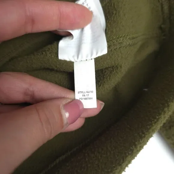 J CREW Sportsman Fleece Shirt Jacket Overshirt Military Olive Minimal Gorpcore - Picture 9 of 9